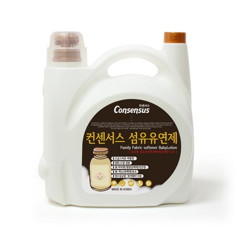 컨센서스 패밀리 섬유유연제 베이비로션 본품, 5.5L, 3개