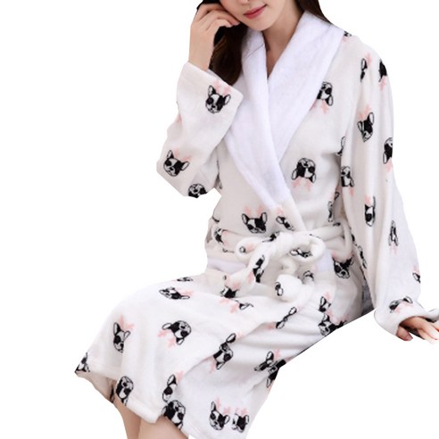 리빙조이 엘르 패턴 샤워 가운 XL, 도그, 1개