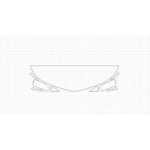헥시스 쉐보레 볼트 EV 2018 PVC PPF 보호필름 차량용 가드용품, 11. HFM 45.72cm, STRAIGHT, WRAPPED, 1개