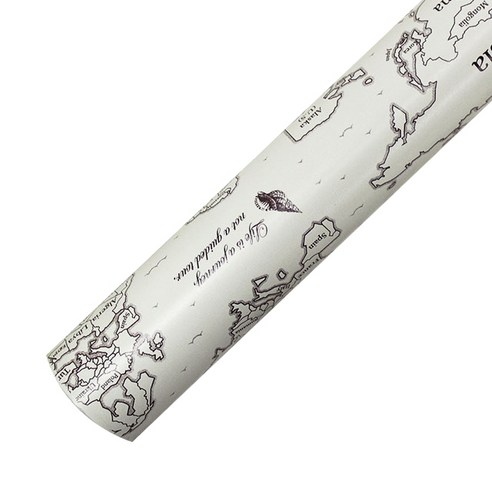 포포팬시 지도 종이포장지 53cm x 20m, 그레이, 1개