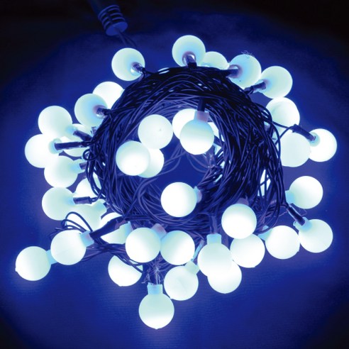 다우에프앤지 LED 앵두전구 50구 + 코드선, 녹색선 + 블루