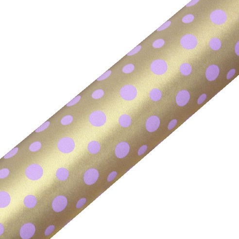 영프라자 더블도트 종이롤 포장지 53cm x 20m, 퍼플, 1개