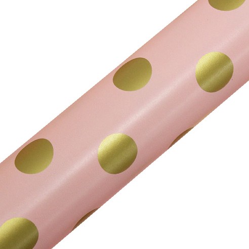 영프라자 빅도트 종이롤 포장지 53cm x 20m, 핑크, 1개