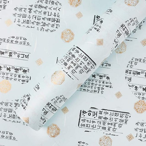 포포팬시 훈민정음 한지포장지 53cm x 20m, 하늘, 1개