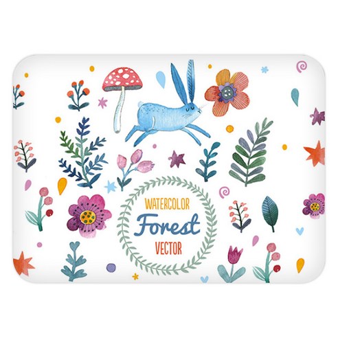 리빙조이 모던페인팅소프트 규조토 발매트 60 x 39 cm, R, 1개