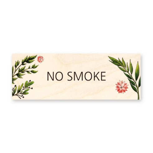 모두의팩토리 그린 도어사인 자작나무 디자인 문패, 20 NO SMOKE