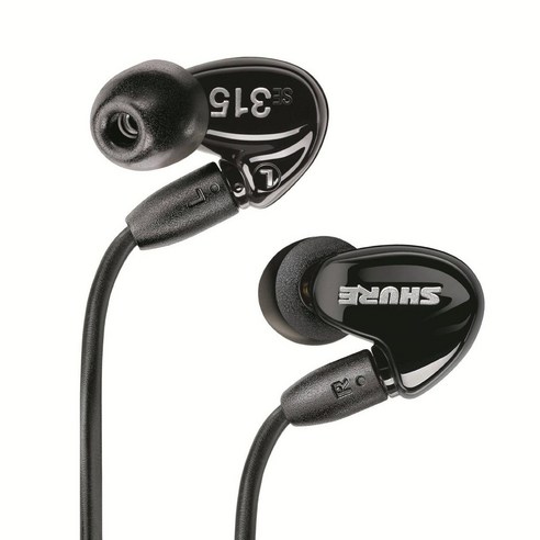 슈어 이어폰, SE315, 블랙