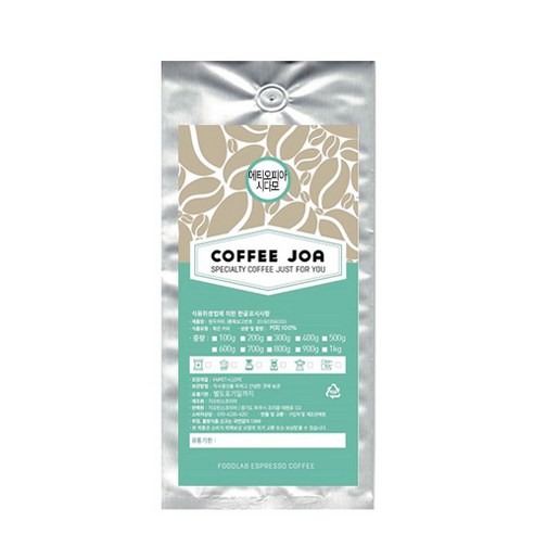 COFFEEJOA 에티오피아 시다모 분쇄 커피, 핸드드립, 200g