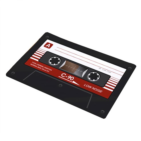 DM 알럽홈 레트로 다용도 발매트, 레드블랙테이프