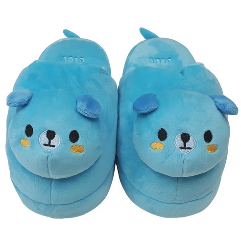 애니팡 아동용 밍크인형 실내화, 블루