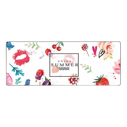 디엠코퍼레이션 알럽컴 과일프린팅 마우스 장패드 800 x 300 x 2 mm, 앵두A2, 1개