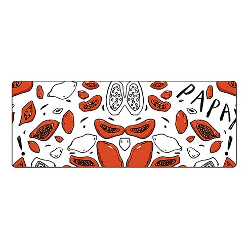 디엠코퍼레이션 알럽컴 과일프린팅 마우스 장패드 800 x 300 x 2 mm, 파파야A11, 1개