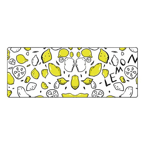 디엠코퍼레이션 알럽컴 과일프린팅 마우스 장패드 800 x 300 x 2 mm, 레몬A9, 1개