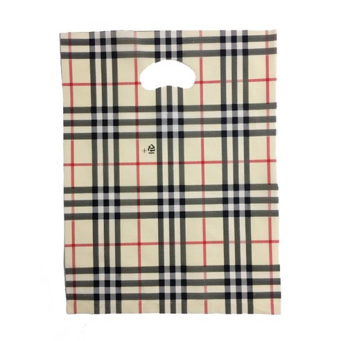 팩스타 펀칭 비닐 포장봉투 가로 30cm x 세로 40cm, 체크, 50개입