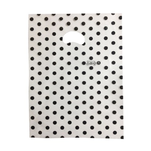 팩스타 펀칭 비닐봉투 PE35 35 x 45 cm, 투명검정땡, 50개입
