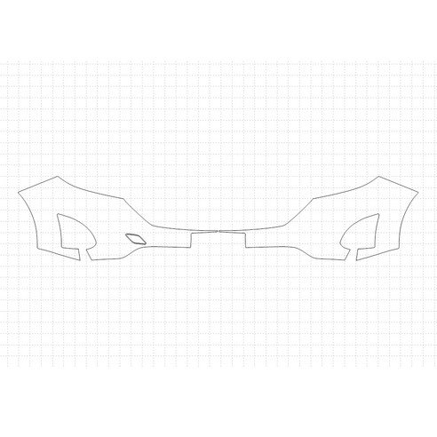 헥시스 쉐보레 이쿼녹스 LT 2018 PVC PPF 보호필름 차량용 가드용품, 02. BUMPER, PLATE CUT OUT, 1개