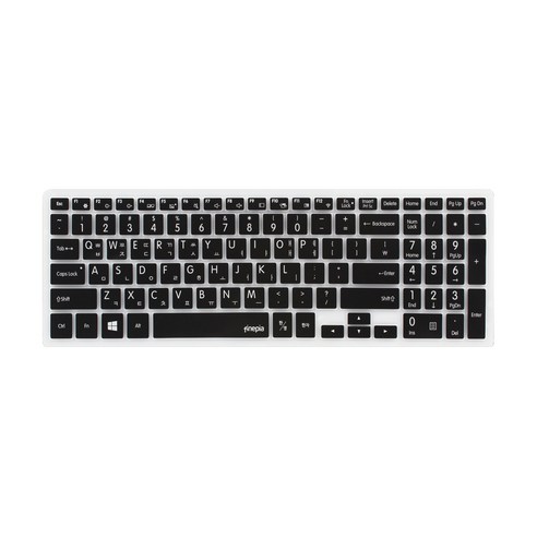 파인피아 삼성 노트북용 문자인쇄 칼라 키스킨 SS20번 / 삼성 NT630Z5J / NT631Z5J / NT630Z5Q / NT740U5L, 블랙, 1개