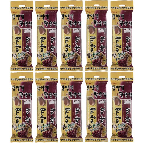 크라운 밤양갱 + 팥양갱, 100g, 10개입