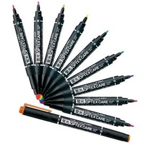 제브라 옵텍스 케어 형광펜, 그린, 10개