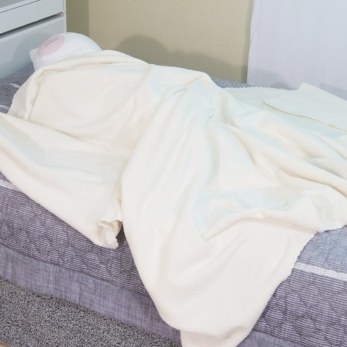 바이데코 무봉제 누드 담요, 아이보리