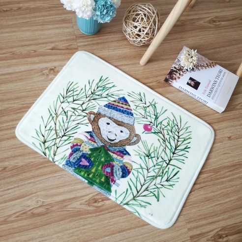 뮤엘 이쁜그림 현관매트, 귀여운원숭이