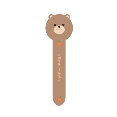 도나앤데코 롤리팝 handmade 스티커, 곰 브라운, 80개