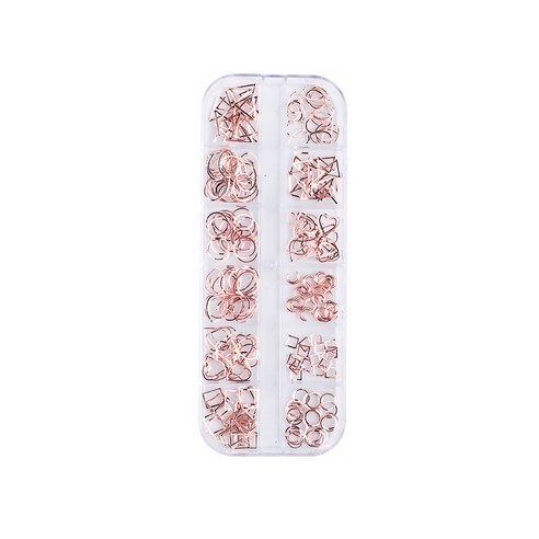 DM 알럽뷰 도형모양파츠네일장식, 2호베이직로즈골드, 1개