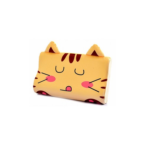 DM 알럽홈 동물얼굴 라텍스베개커버, 고양이