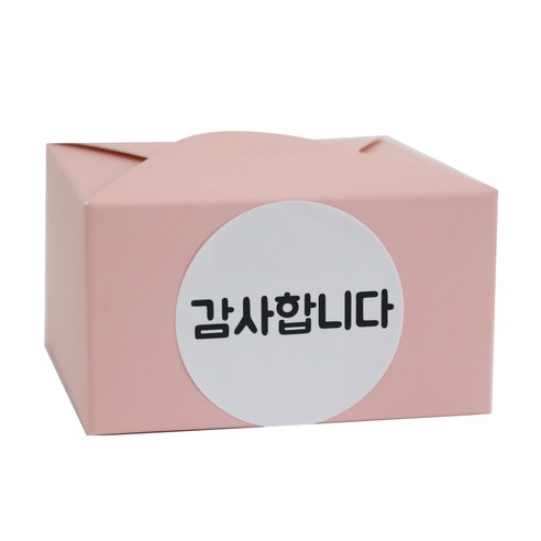 황씨네도시락 레이스박스 핑크 20p + 원형 감사합니다 화이트 20p, 혼합 색상, 1세트