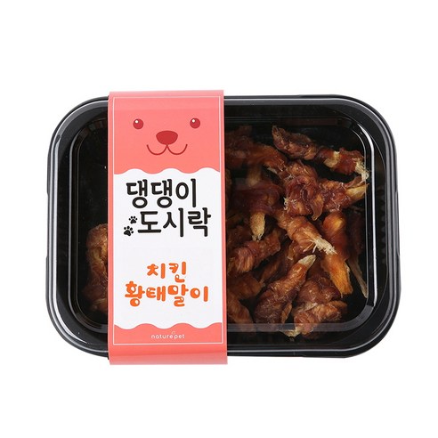 네이처펫 댕댕이도시락 수제간식, 치킨 황태말이맛, 1개