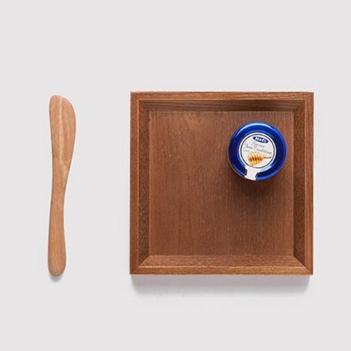 아카시아 애쉬 정사각 차 받침, 혼합색상