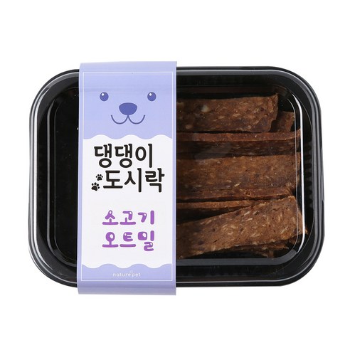 네이처펫 댕댕이도시락 수제간식, 소고기오트밀맛, 1개
