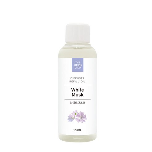 더허브샵 디퓨저 리필오일, 화이트머스크, 100ml, 1개