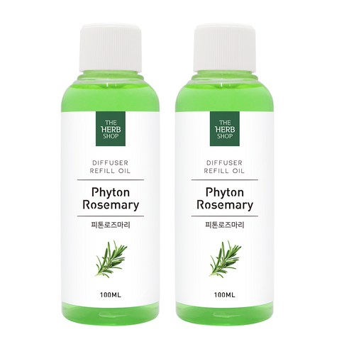 더허브샵 디퓨져 리필 오일 2p 세트, 피톤로즈마리, 100ml, 2개