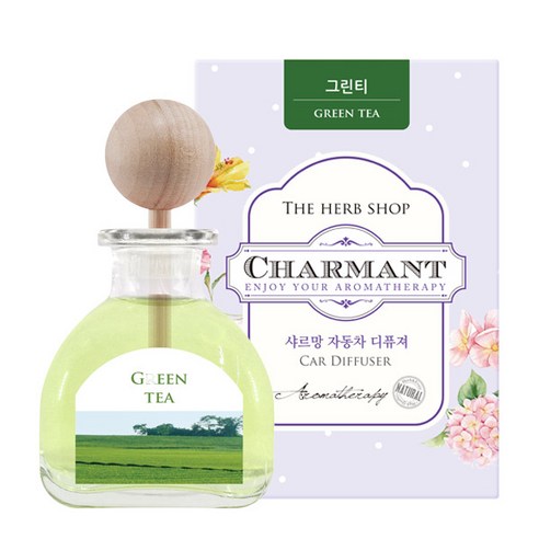 더허브샵 샤르망 자동차 디퓨저 50ml, 그린티, 1개