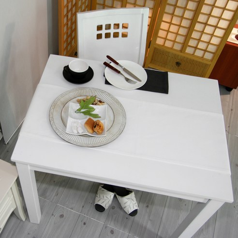 국내 제조 나산데코 캔버스 순면 테이블러너, 화이트, 2인용(150 x 30 cm), 1개