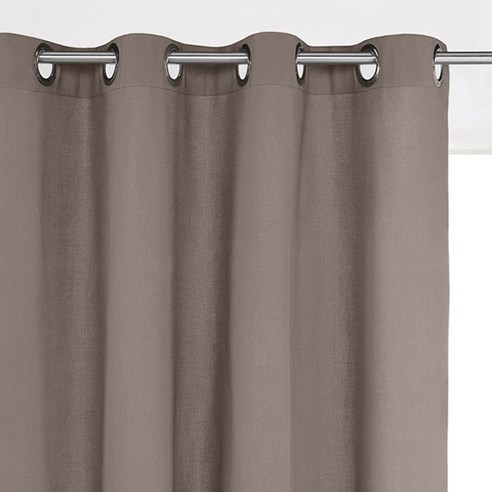 라흐두뜨 코튼 심플 커튼 아일렛탑 F709148, taupe beige