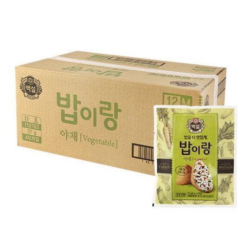 CJ제일제당 밥이랑 야채, 27g, 40개입