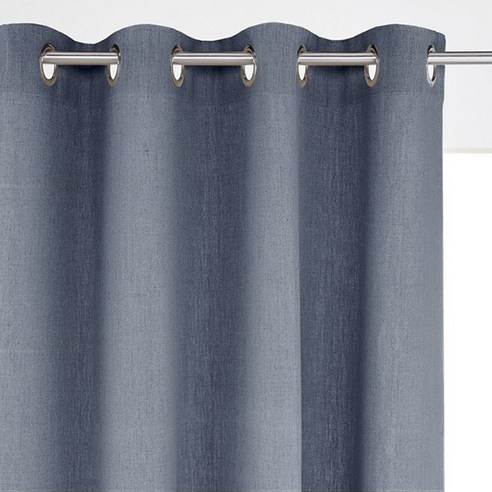 라흐두뜨 린넨 커튼 아일렛탑 F709253, grey blue