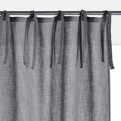 라흐두뜨 린넨 스타일 커튼 타이탑 F709222, charcoal grey