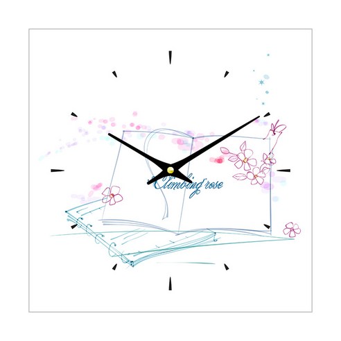 더윤 디자인 레티나 모던시계 30 x 30 cm, FLO0055 ck