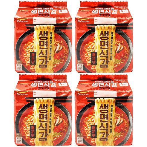 풀무원 생면식감 생라면 매운맛 95.9g, 16개