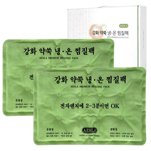 애슬라 강화약쑥 냉온 찜질팩, 2개입