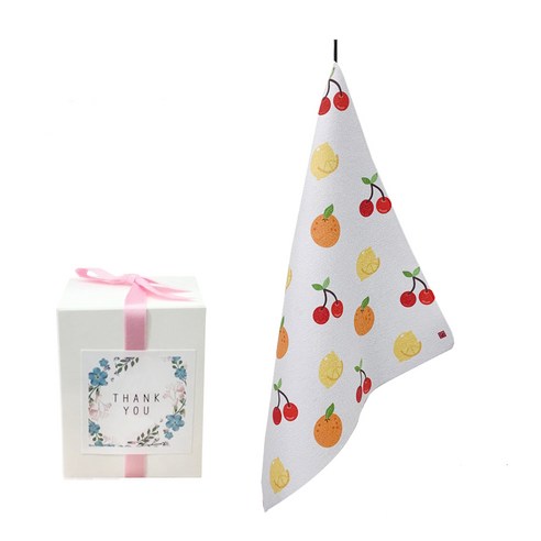 삼육오데이 DIY 돌답례품 수건 10p + 박스 10p + 리본 핑크 12p + 땡큐스티커 12p, 톡톡후르츠, 1세트