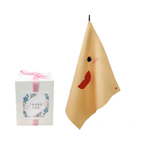 삼육오데이 DIY 돌답례품 수건 10p + 박스 10p + 리본 핑크 12p + 땡큐스티커 12p, 방긋미소, 1세트