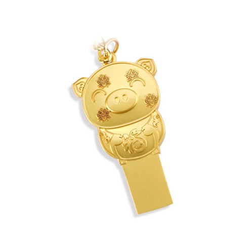 칼론 황금메탈 복돼지 캐릭터 USB메모리, 32GB