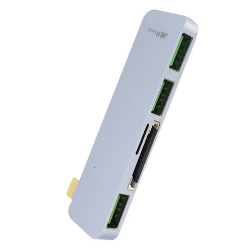 라이노 USB 타입C 멀티 허브 알루미늄 5 in 1 RUC-10, 실버