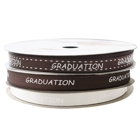 TOCTOC 팬시굿즈 GRADUATION 프린팅 포장리본 세트, NO4