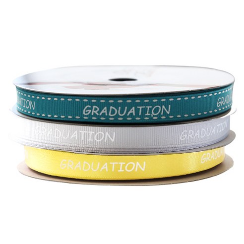 TOCTOC 팬시굿즈 GRADUATION 프린팅 포장리본 세트, NO8