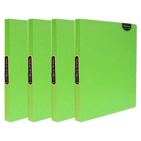 희망화일 뉴 후레쉬업 40p 크리어 내지 O링 칼라화일 3공, 연두, 4개입